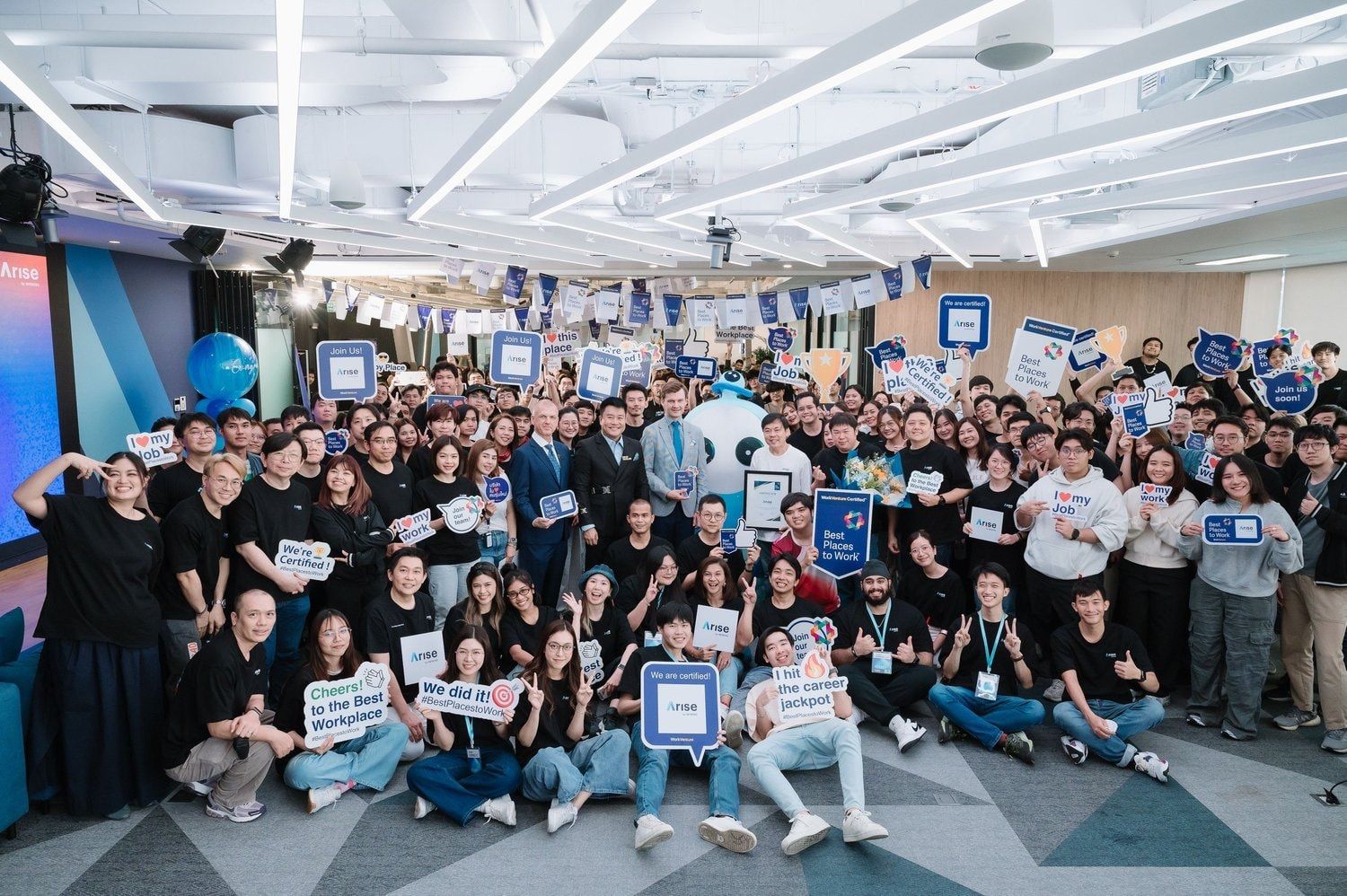 Best Places to Work™ certification ceremony at a certified company office
